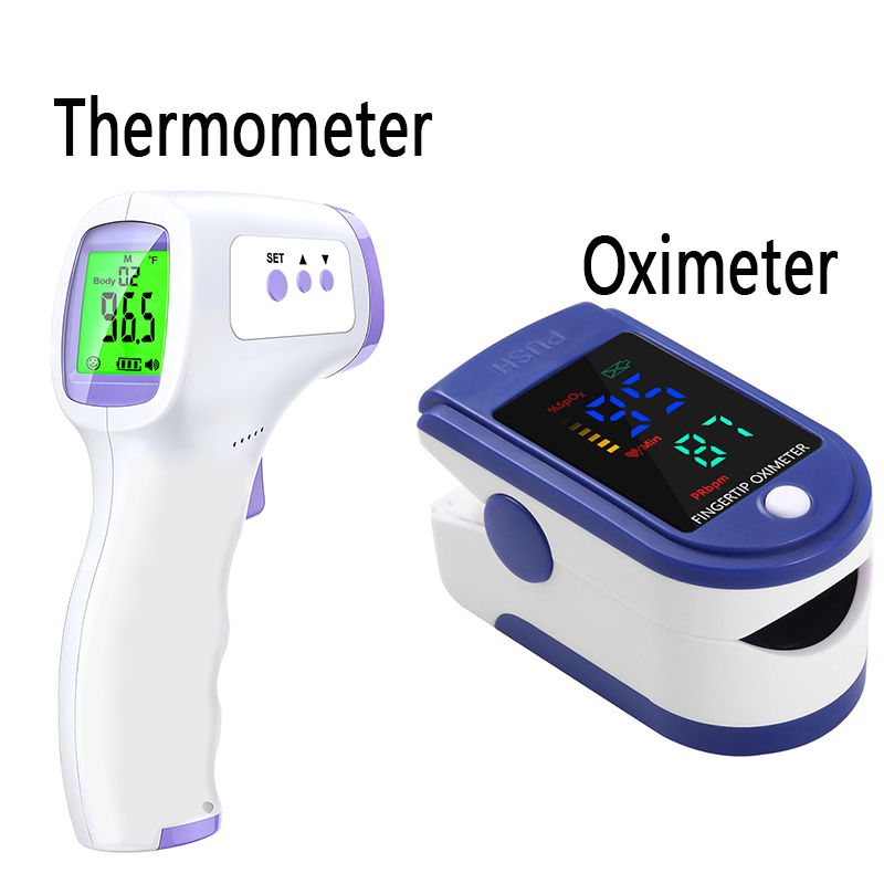 Pulse Oximeter - 新型家庭用赤外線額体温計 電子体温計 正確なまたは指クリップ式パルスオキシメーター