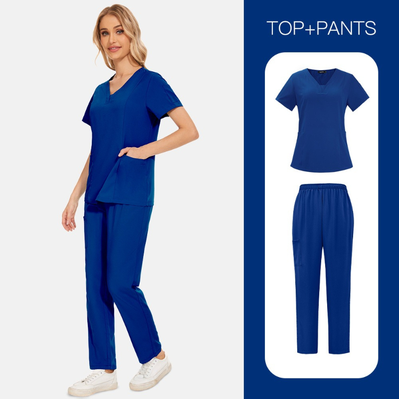 新色マルチカラー無地ラボコート上下セット 軽量速乾 ナース服 - Medical Lab Worker のレビューと価格