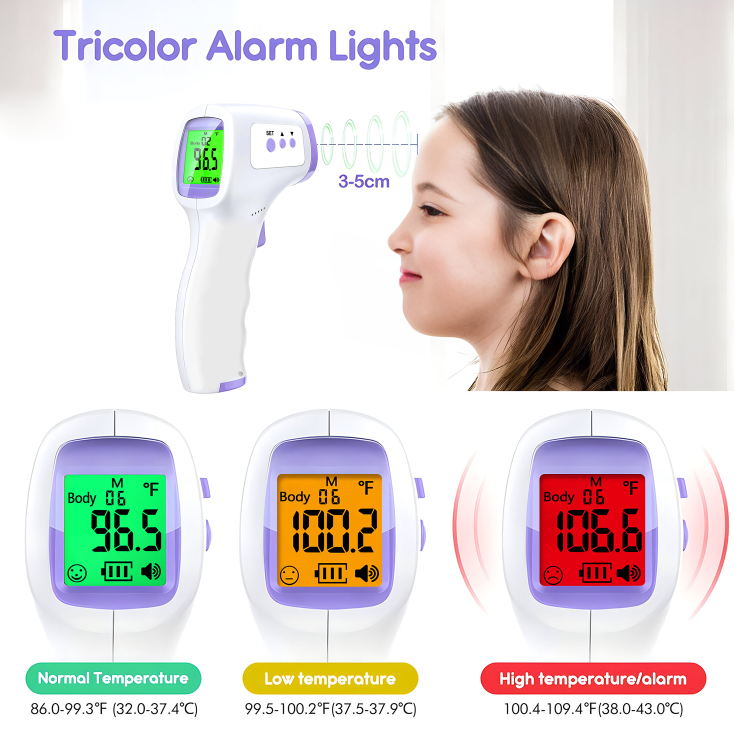 医療用体温計バックライト付き非接触デジタル体温計測定ツールま - Pulse Oximeter のレビューと価格