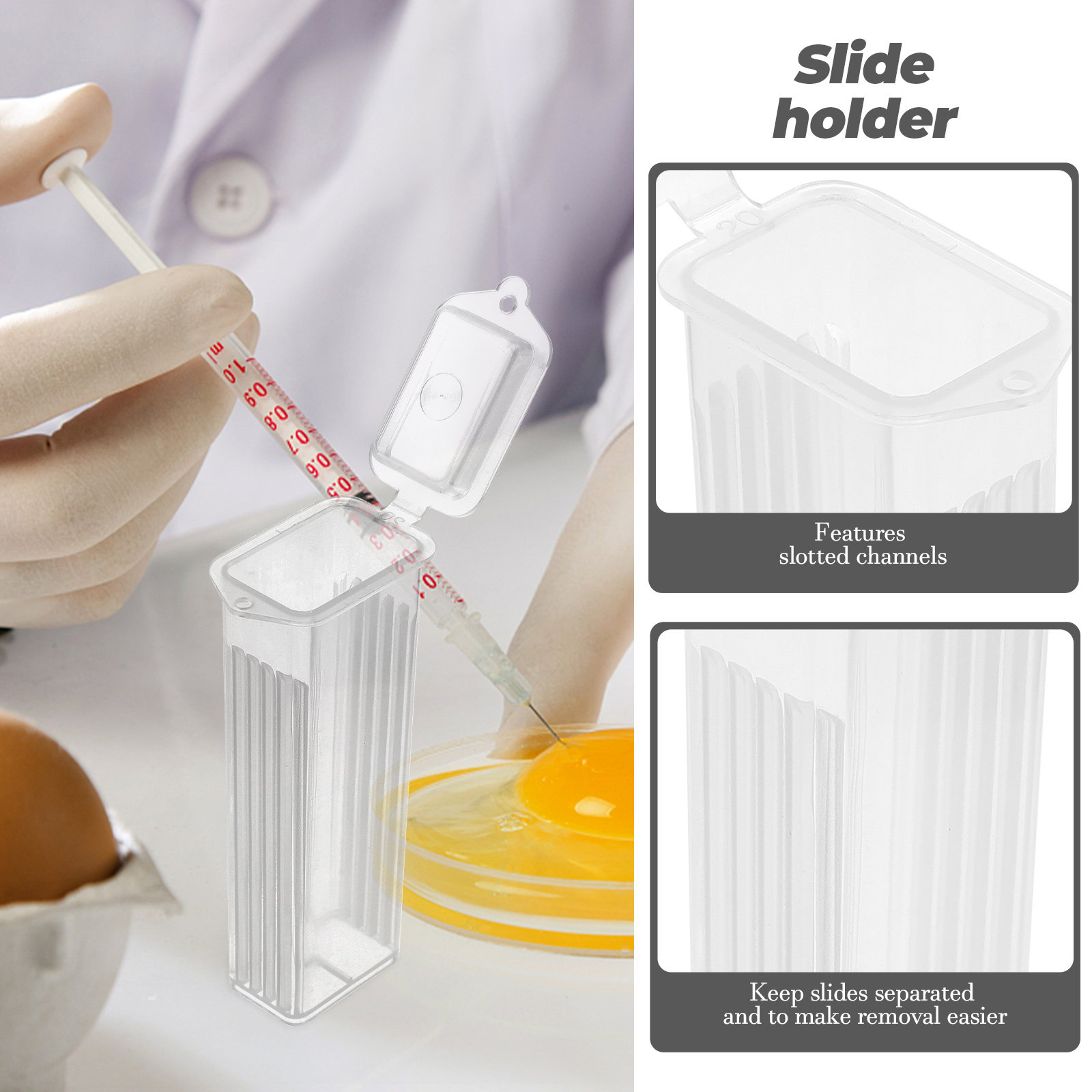 10個入り スライドボックス PP素材製 強力なスライドホル - Pathology Slide Storage のレビューと価格